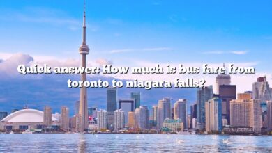 Quick answer: How much is bus fare from toronto to niagara falls?