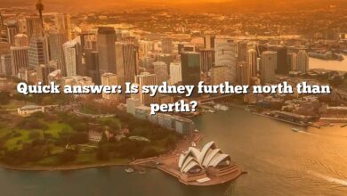 Quick answer: Is sydney further north than perth?