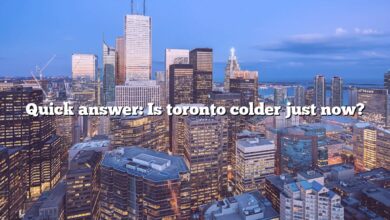 Quick answer: Is toronto colder just now?