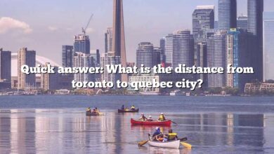 Quick answer: What is the distance from toronto to quebec city?