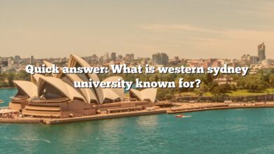 Quick answer: What is western sydney university known for?