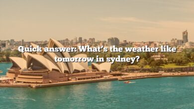 Quick answer: What’s the weather like tomorrow in sydney?