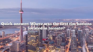 Quick answer: Where was the first tim hortons located in toronto?