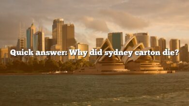 Quick answer: Why did sydney carton die?