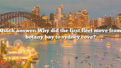 Quick answer: Why did the first fleet move from botany bay to sydney cove?