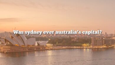 Was sydney ever australia’s capital?