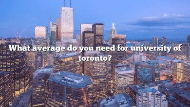 What average do you need for university of toronto?