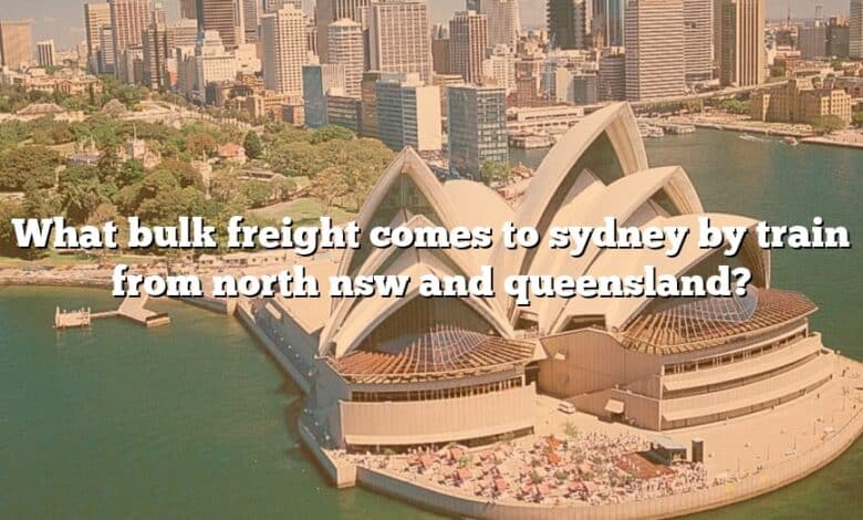 What bulk freight comes to sydney by train from north nsw and queensland?