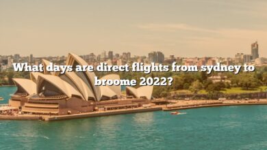What days are direct flights from sydney to broome 2022?