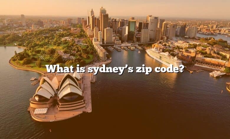 What is sydney’s zip code?