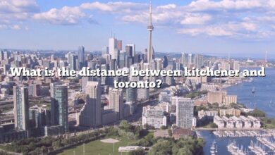 What is the distance between kitchener and toronto?