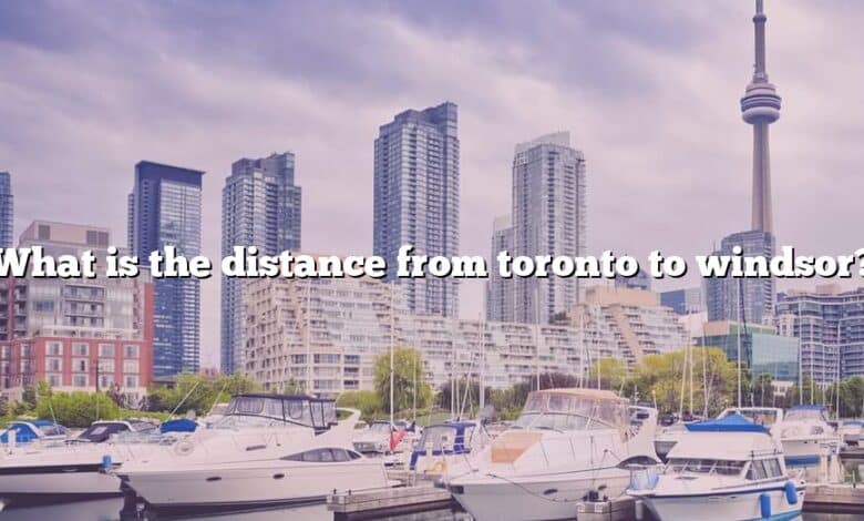 What is the distance from toronto to windsor?