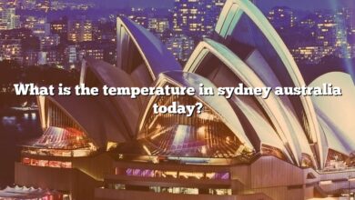 What is the temperature in sydney australia today?