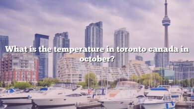 What is the temperature in toronto canada in october?