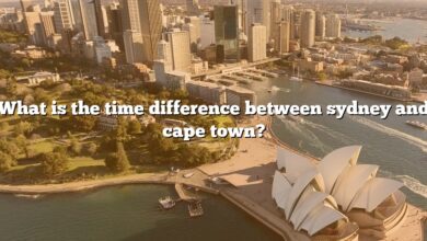 What is the time difference between sydney and cape town?
