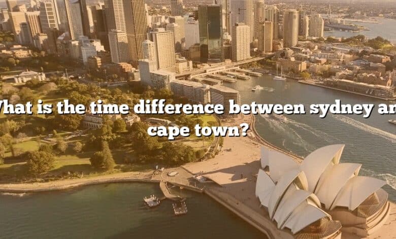 What is the time difference between sydney and cape town?