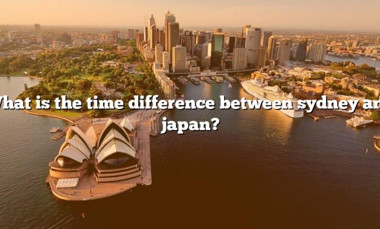 What is the time difference between sydney and japan?