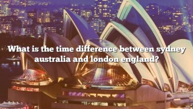 What is the time difference between sydney australia and london england?