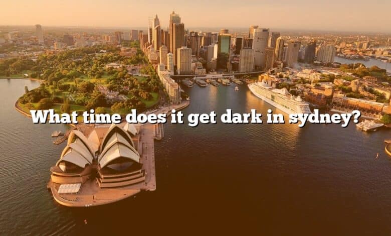 What time does it get dark in sydney?