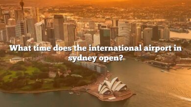 What time does the international airport in sydney open?