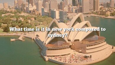 What time is it in new york compared to sydney?