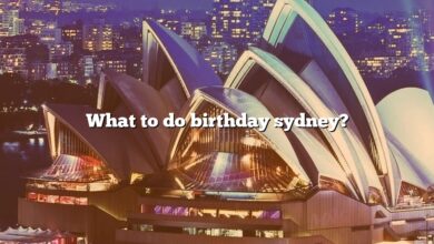 What to do birthday sydney?