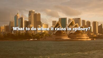 What to do when it rains in sydney?