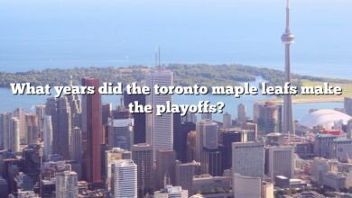What years did the toronto maple leafs make the playoffs?