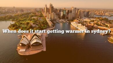 When does it start getting warmer in sydney?