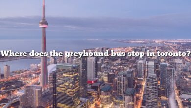 Where does the greyhound bus stop in toronto?