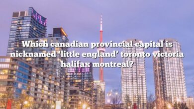 Which canadian provincial capital is nicknamed ‘little england’ toronto victoria halifax montreal?