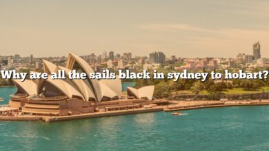 Why are all the sails black in sydney to hobart?