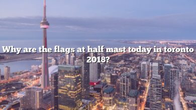 Why are the flags at half mast today in toronto 2018?