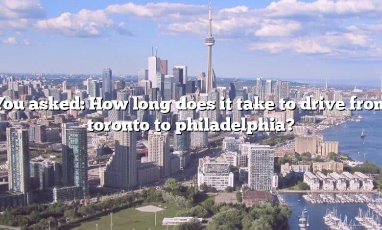 You asked: How long does it take to drive from toronto to philadelphia?