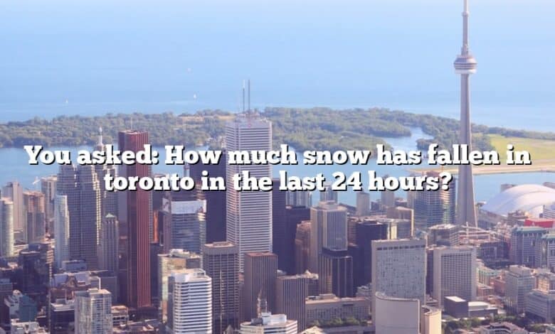 You asked: How much snow has fallen in toronto in the last 24 hours?