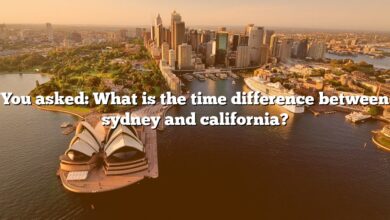 You asked: What is the time difference between sydney and california?
